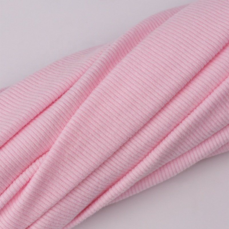 Brand 2x2 rib knit fabric organic thailand 47% rayon 48% cotton 5% spandex fabric fabrics wholesale kids clothing