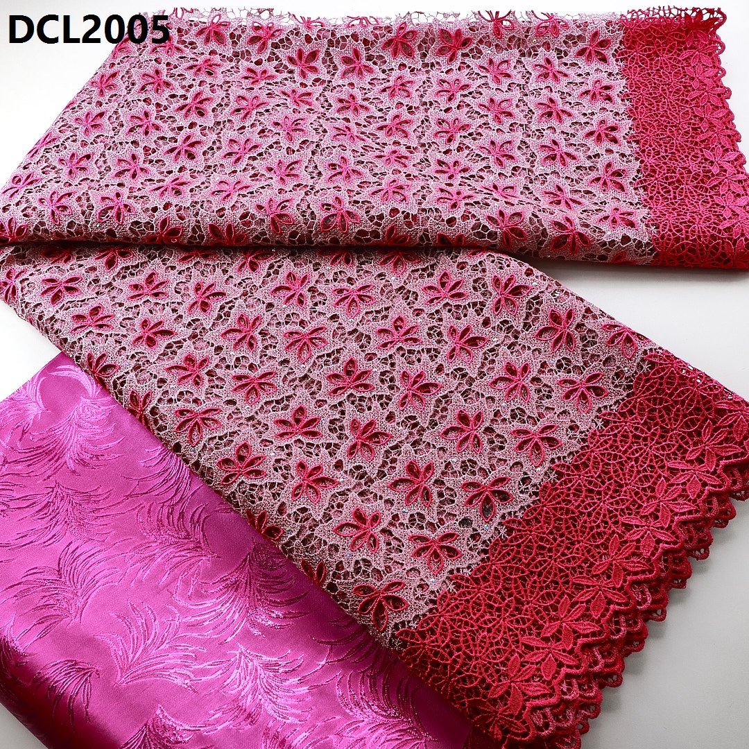High quality muslin fabric Most popular dubai fabric swiss voile for senegal party & wedding dress guipure lace fabric