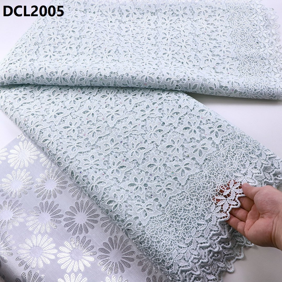 High quality muslin fabric Most popular dubai fabric swiss voile for senegal party & wedding dress guipure lace fabric