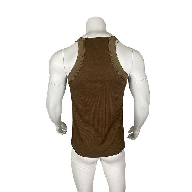 Hot Salemen premium quality cotton man tank top streetwear knitted fitness sleeveless ribbed tank top mens