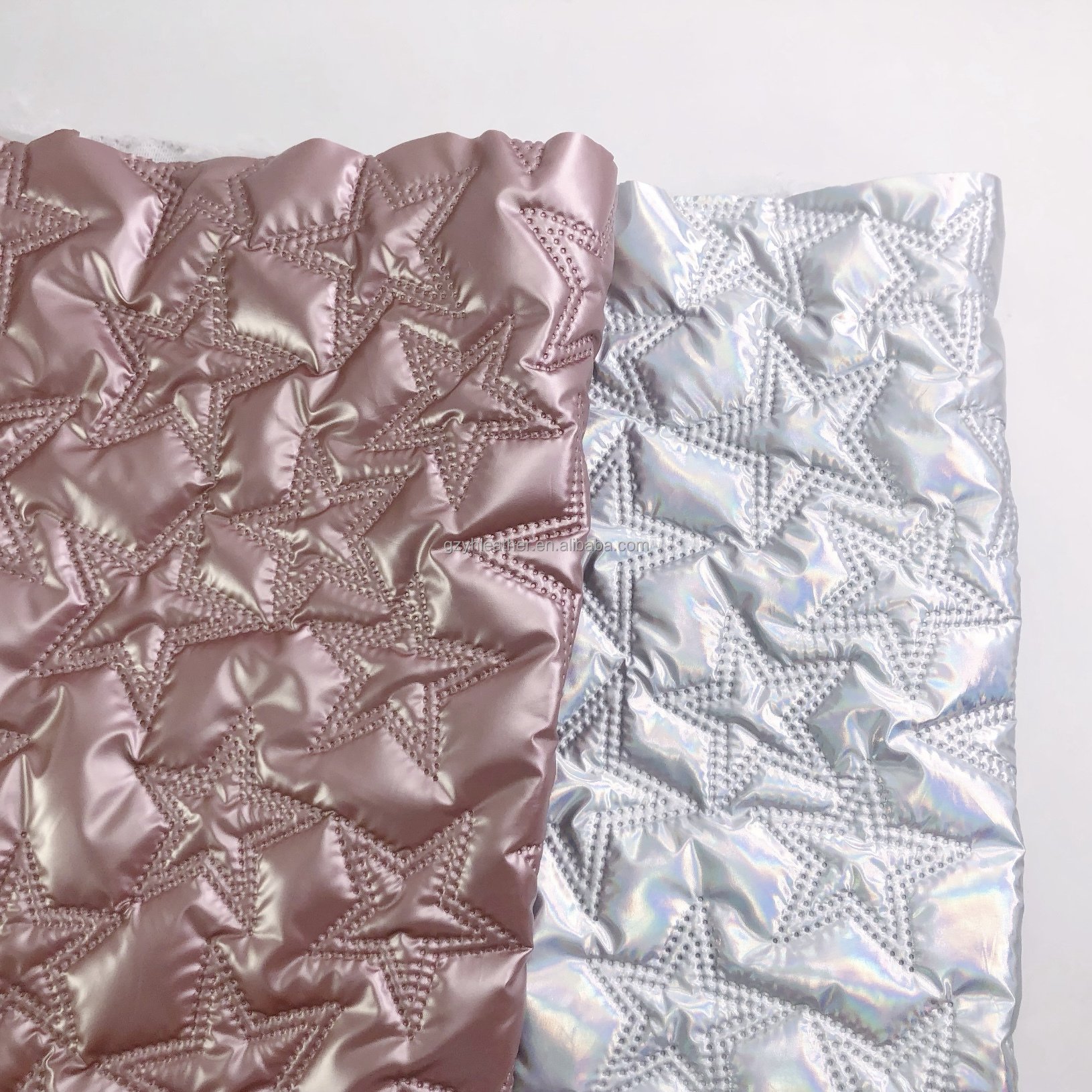 special design star shape embossing waterproof embroidery quilted fabric for costume bags shoes