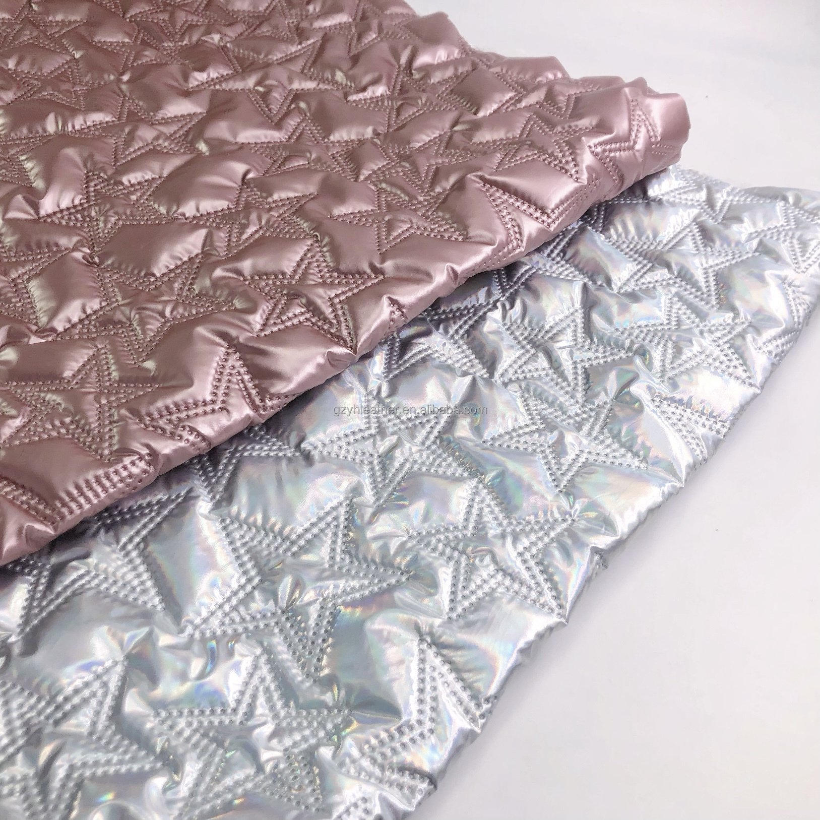 special design star shape embossing waterproof embroidery quilted fabric for costume bags shoes