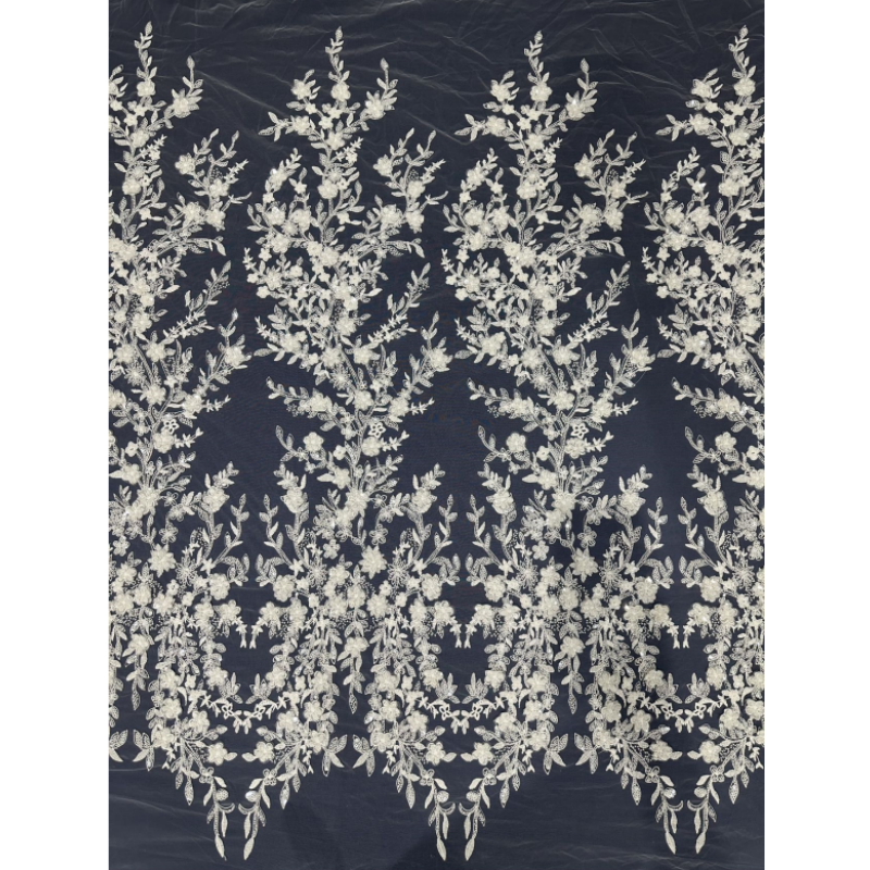 YZ Embroidery Fabric New Style Sequin Beaded Lace Fabrics For Women Embroidery Luxury Lace For Clothing Fashion