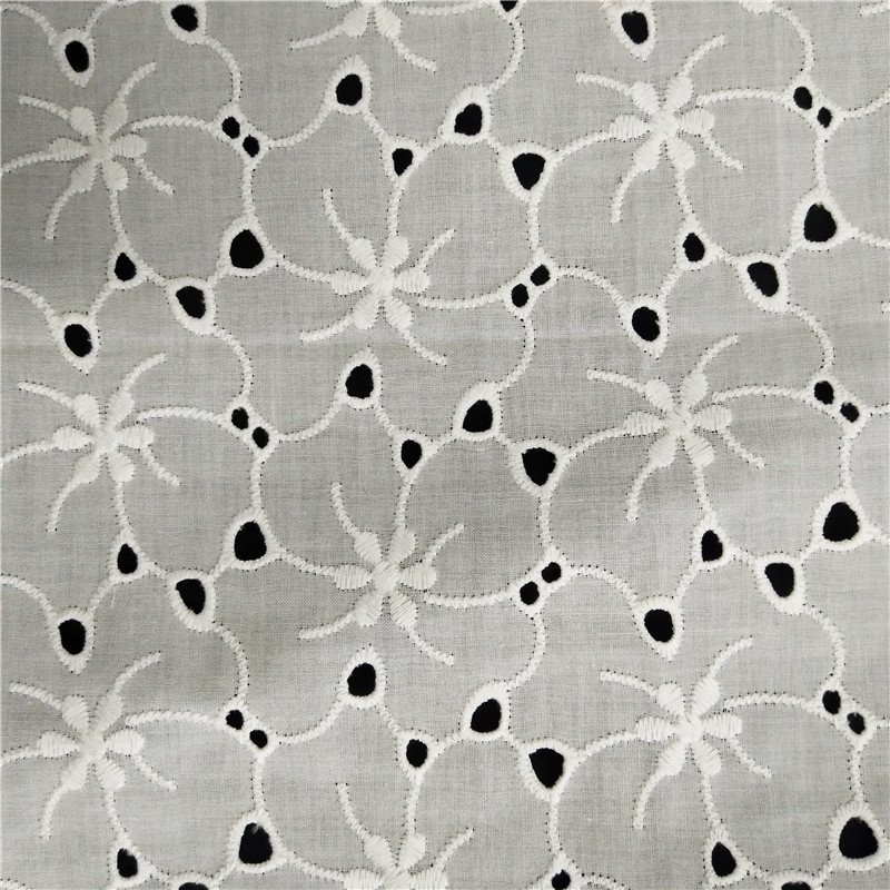 2023 Hot Selling Lightweight Woven Top Soft Cotton Lawn Embroidery Fabric