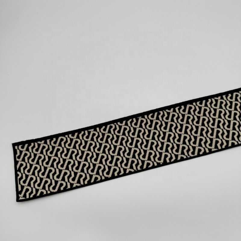 Polyester jacquard collar rib, Neckline Knitting Rib flat knit collar clothing accessory