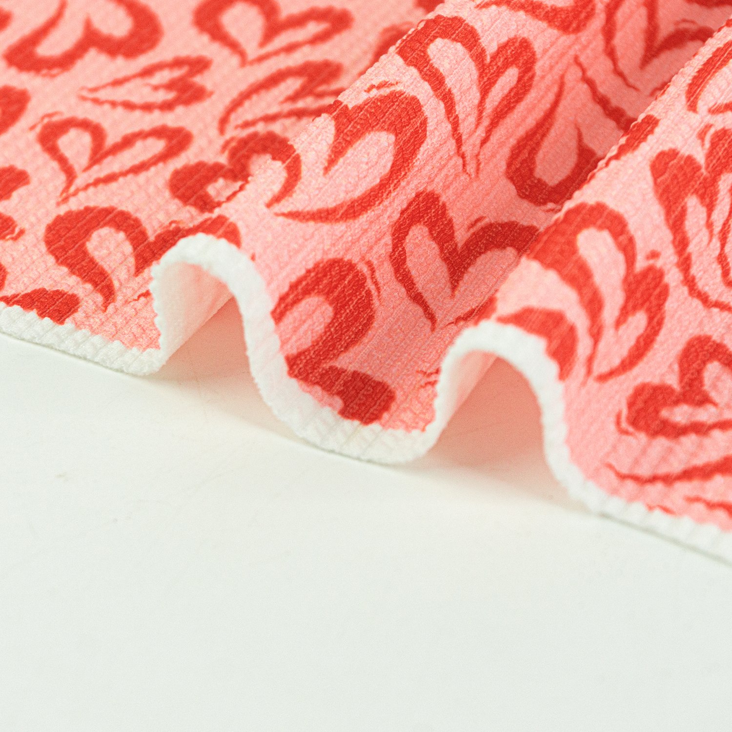 Top selling 2024 New Design Factory custom color 270gsm Printed knitted flower jacquard fabric for kids