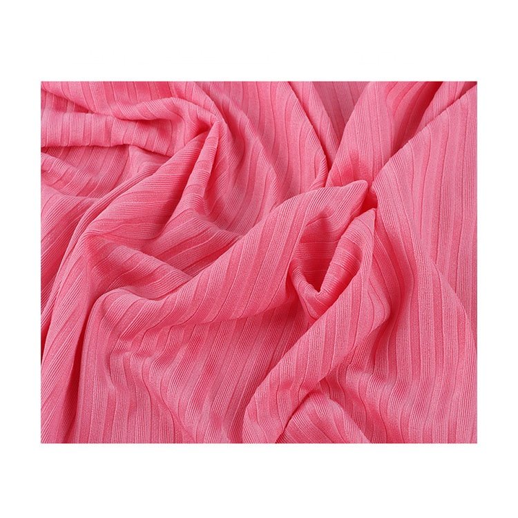 3x2 Rib Knit Polyester Rayon Spandex Rib Knit Fabric 2*2 Ribbed Knit Fabric