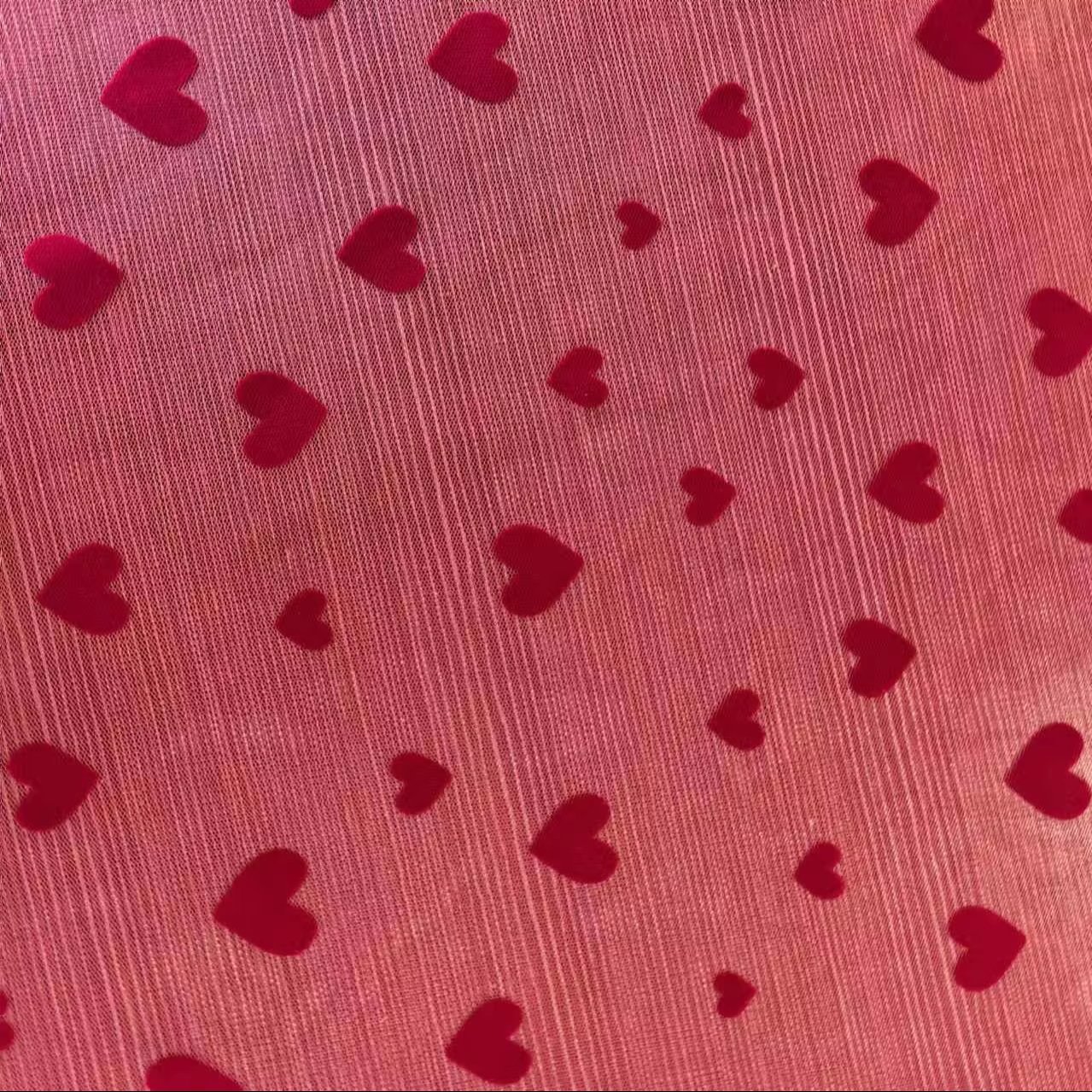 Xinghui Factory Direct Sales Mesh Velvet Embroidery Fabric Flocking 3d Mesh Flower Polyester Fabric For Dress