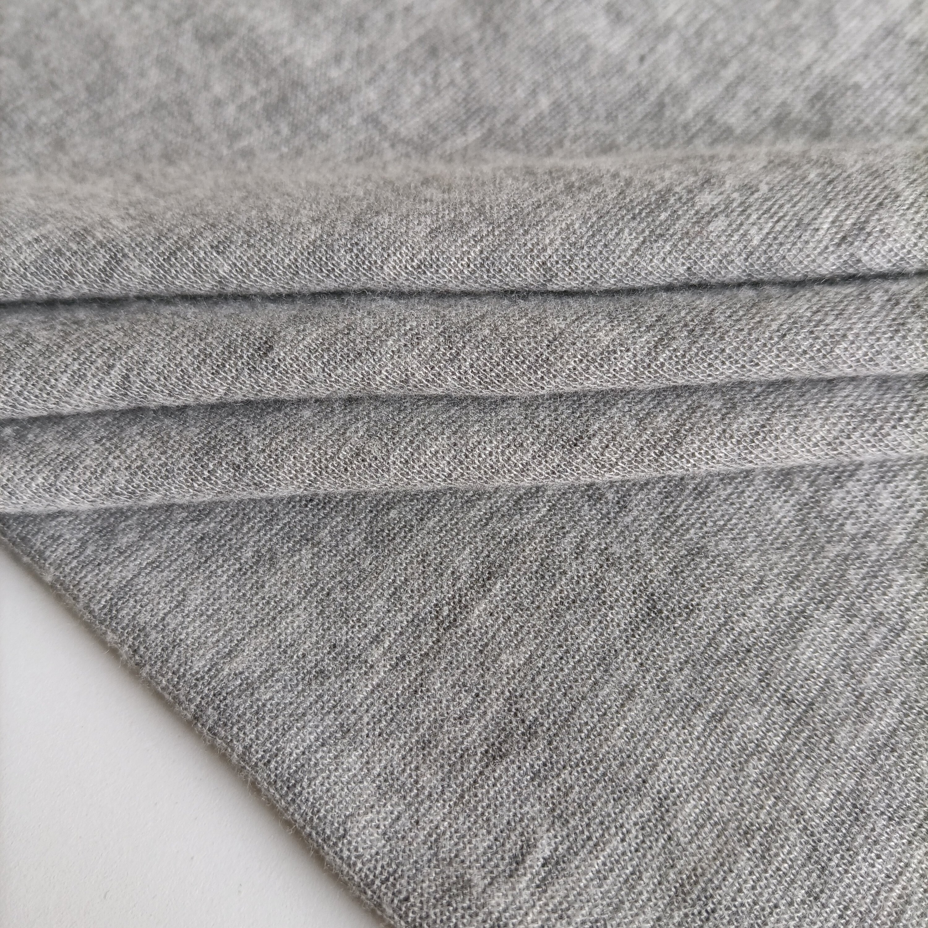 Rib Knit Fabric 62/33/5 Polyester Rayon Spandex 1*1 Rib In Soft Touch