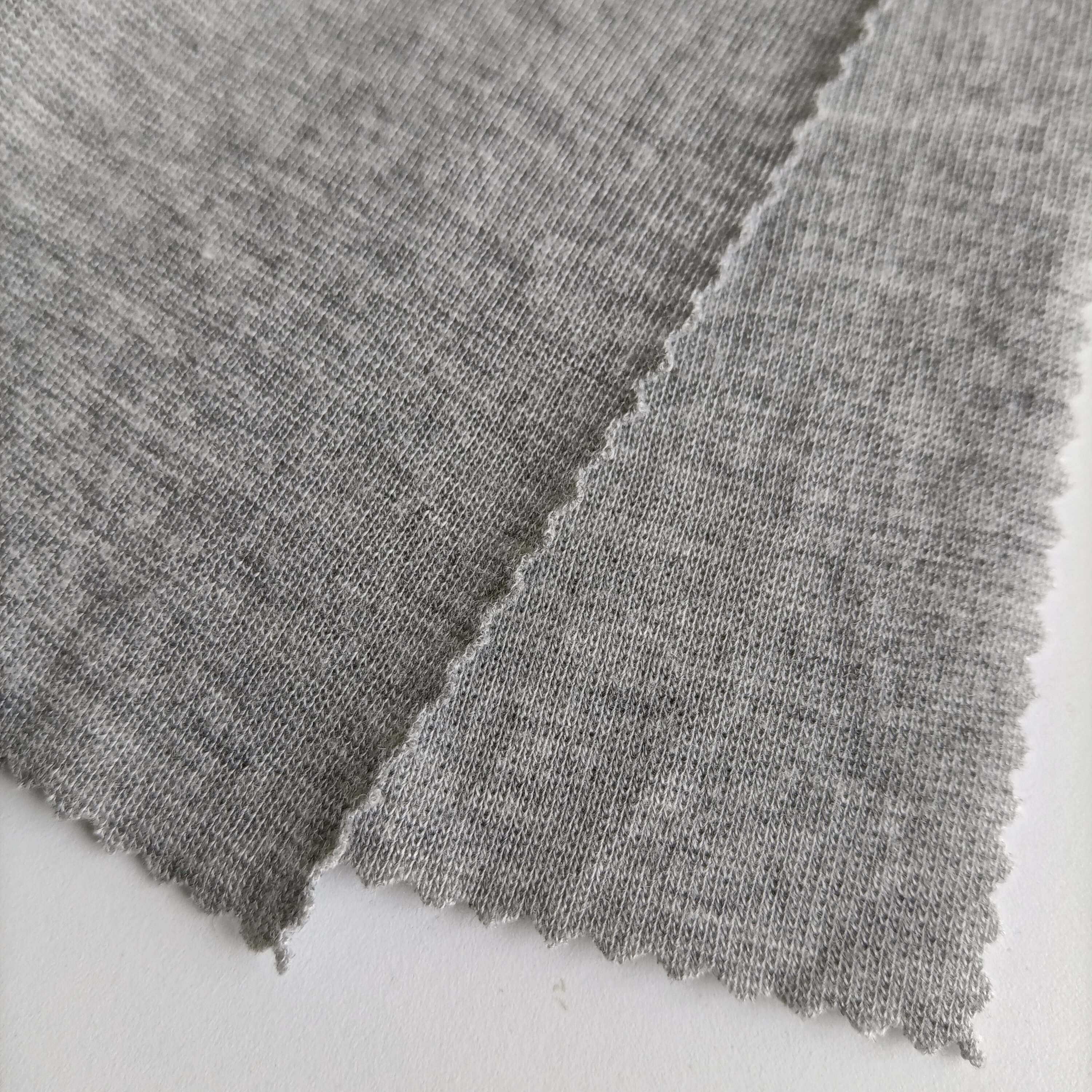 Rib Knit Fabric 62/33/5 Polyester Rayon Spandex 1*1 Rib In Soft Touch