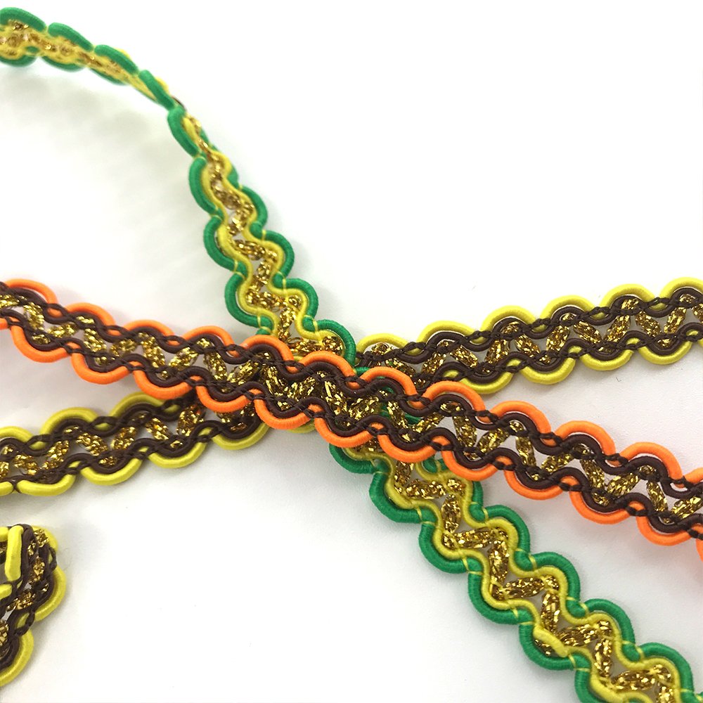 2023 New Design Indian Handmade African Lace Trim Fabric Decorative gold silver thread Polyester Lace Trim for Night Dress