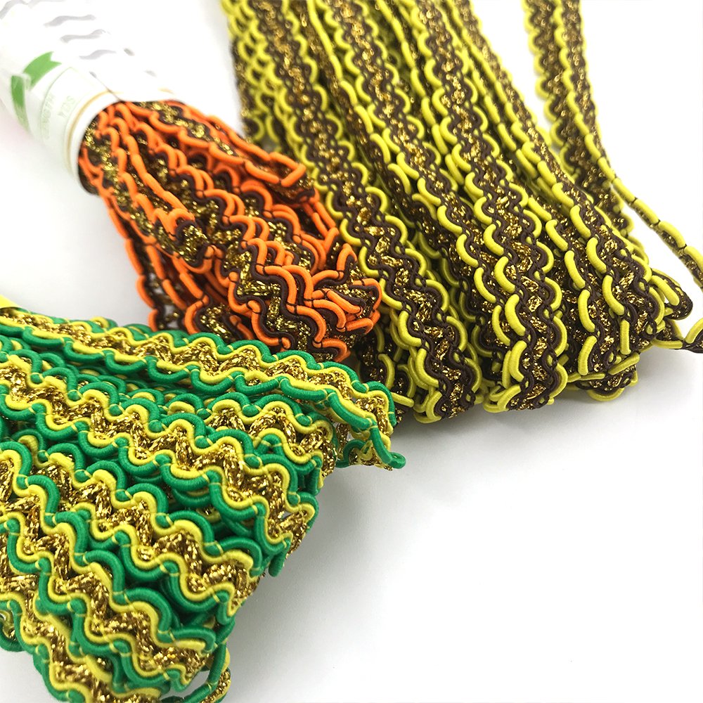 2023 New Design Indian Handmade African Lace Trim Fabric Decorative gold silver thread Polyester Lace Trim for Night Dress