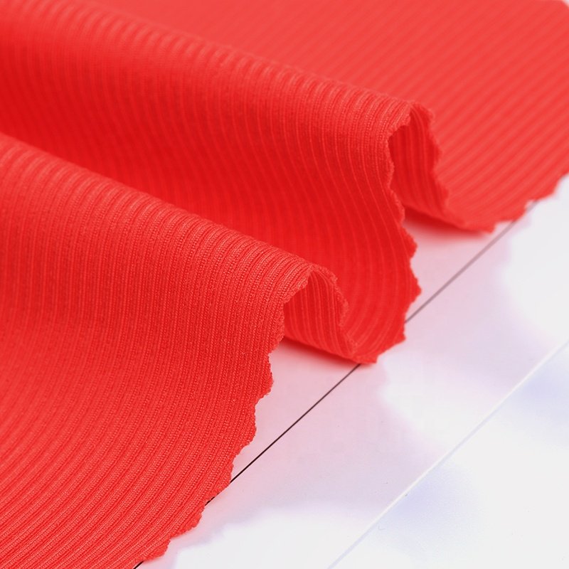 82%Nylon 18%Spandex 2X2 rib fabric for leggings