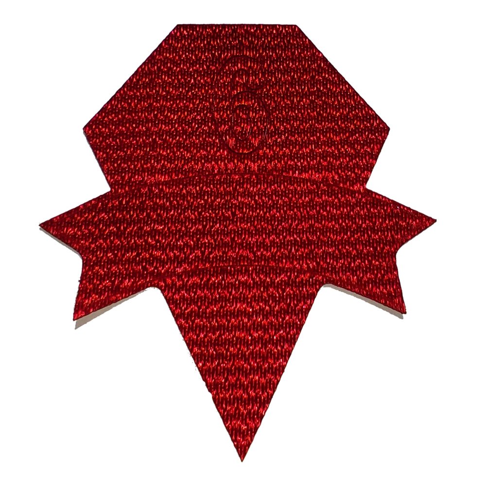Art.TBT2103201B Red color Tatami Construction Glacier Fabric for Flocking for Silicon Printed badges of Sports Wear