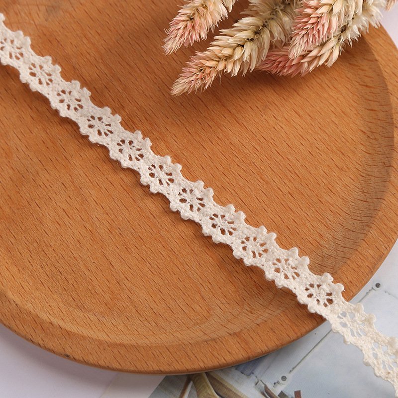 2023 Lace Custom Cotton Embroidery Venice Trim Lace Wholesale White Embroidered Lace Trim