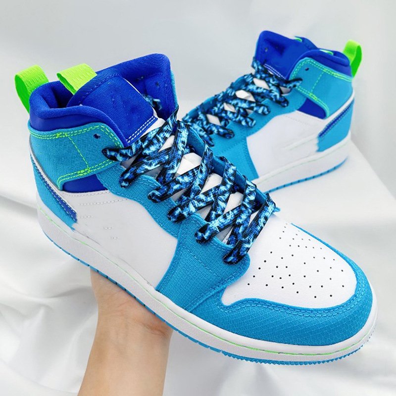 Fire Shoelaces AF1/AJ1 Universe Galaxy Flat Shoelaces Red Blue Green Basketball Sports Shoe Laces Sneakers Men Women 120/140/160