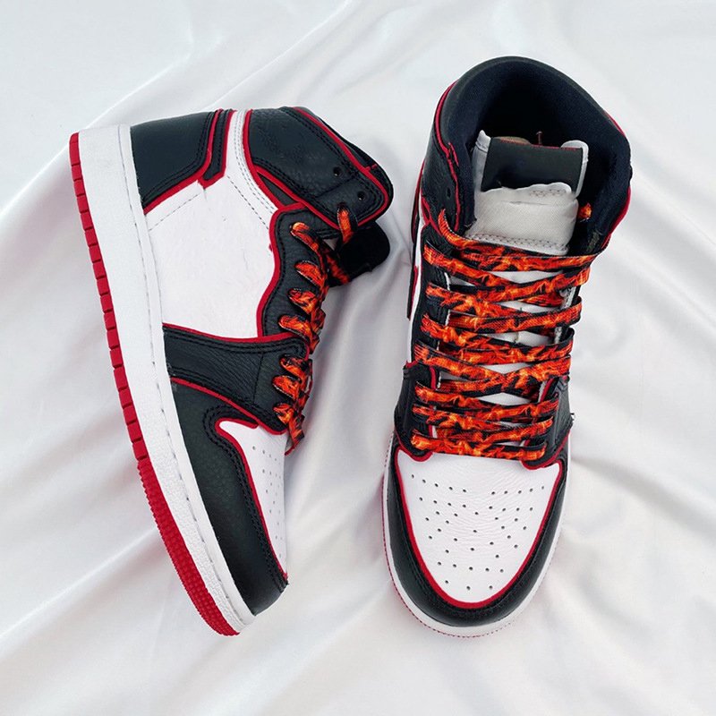 Fire Shoelaces AF1/AJ1 Universe Galaxy Flat Shoelaces Red Blue Green Basketball Sports Shoe Laces Sneakers Men Women 120/140/160