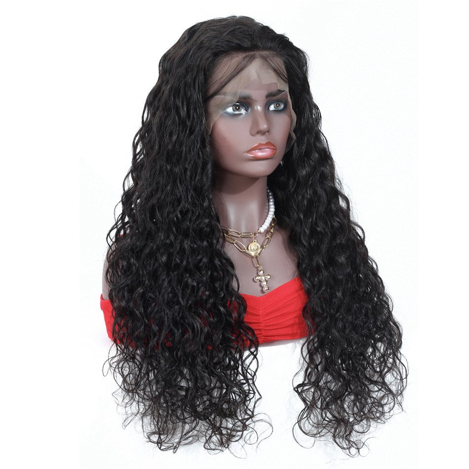 Kinky Curly 13X6 Hd Human Hair Lace Front Wig Pre Plucked Brazilian Human Hair Wigs For Black Women Water Wave Hd Lace Frontal W