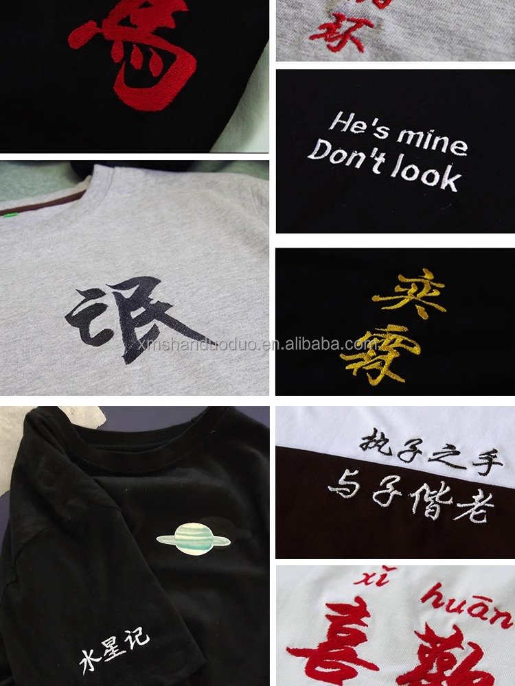 Customized Women's t-shirt Summer Pure Cotton Crew Neck Short Sleeve T Shirts Casual Embroidered Letter Top Anti-Pilling