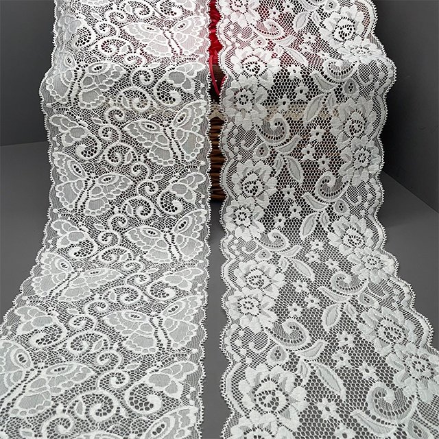 TUTON High Quality Custom Elastic French Lace 15 CM Trim Wholesale For Dress