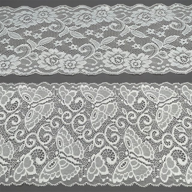 TUTON High Quality Custom Elastic French Lace 15 CM Trim Wholesale For Dress