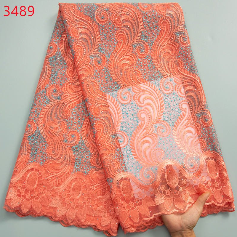 French Lace Material for Wedding Dress Hot Selling Embroidered Lace Fabric 2023 High Quality Nigerian Wedding Embroidery Fabric