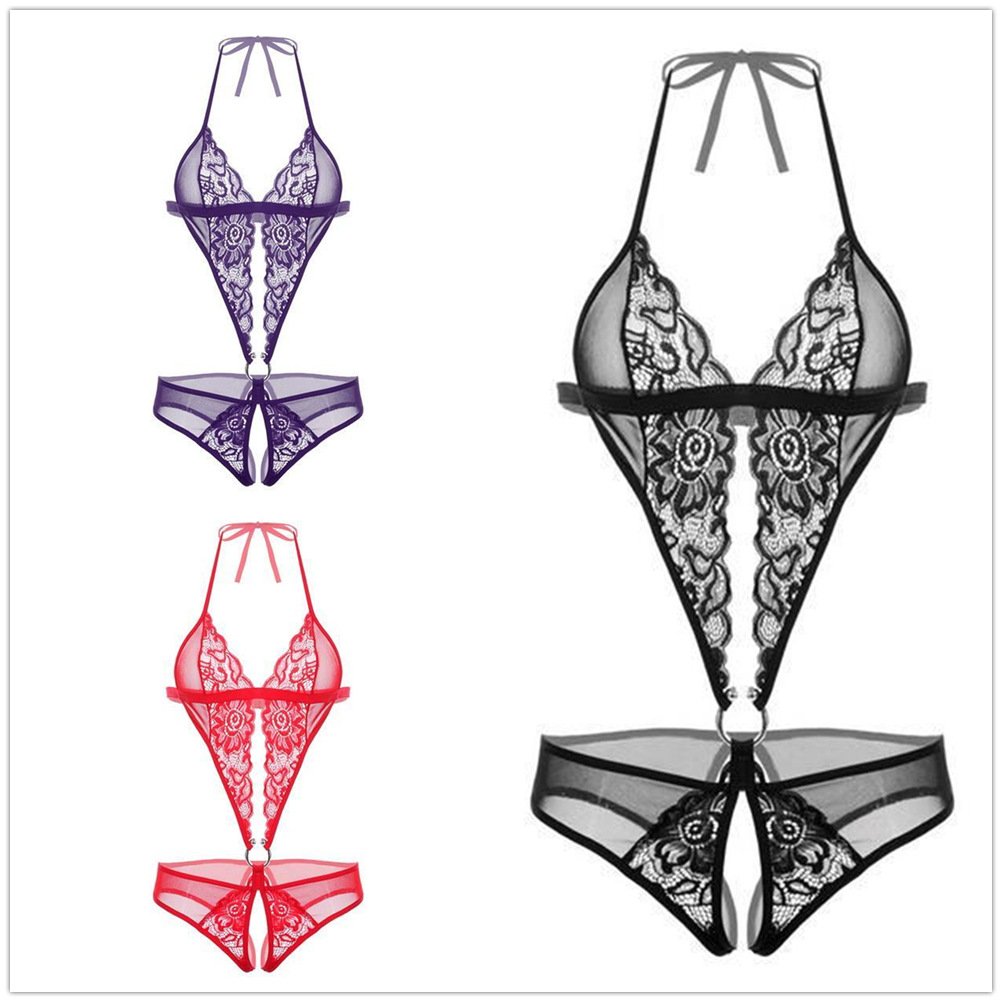 sheer lace sexy v-neck lingerie night wear lingerie femme sexy 2023 open crotch lingerie women sexy sets