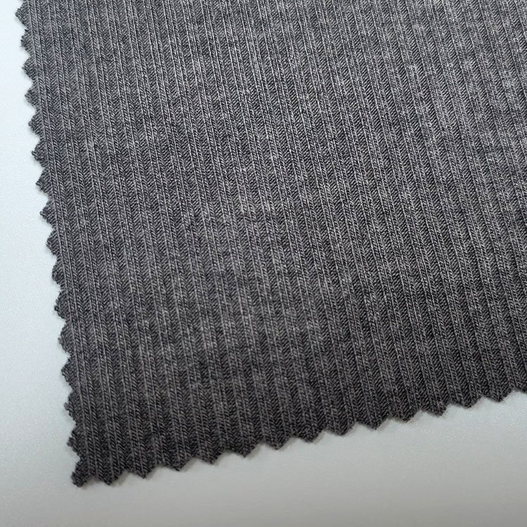 Custom color 220gsm 50%polyester 23%rayon 23%cotton 4%spandex melange 4*2 ,2*2 french rib fabrics for blouse,dress