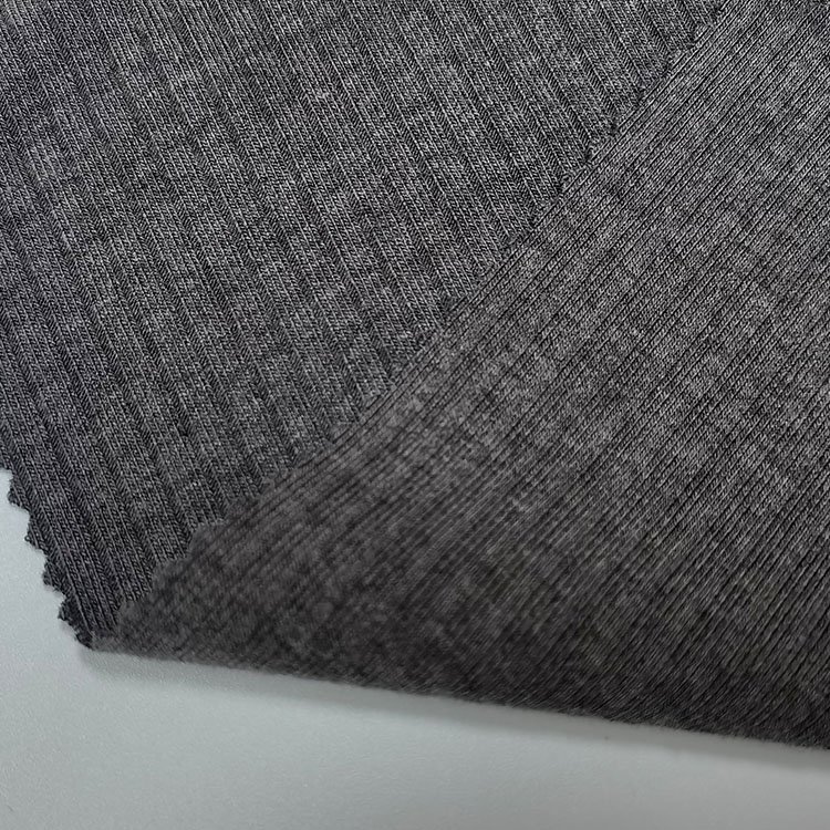 Custom color 220gsm 50%polyester 23%rayon 23%cotton 4%spandex melange 4*2 ,2*2 french rib fabrics for blouse,dress