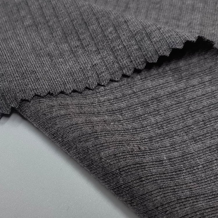 Custom color 220gsm 50%polyester 23%rayon 23%cotton 4%spandex melange 4*2 ,2*2 french rib fabrics for blouse,dress