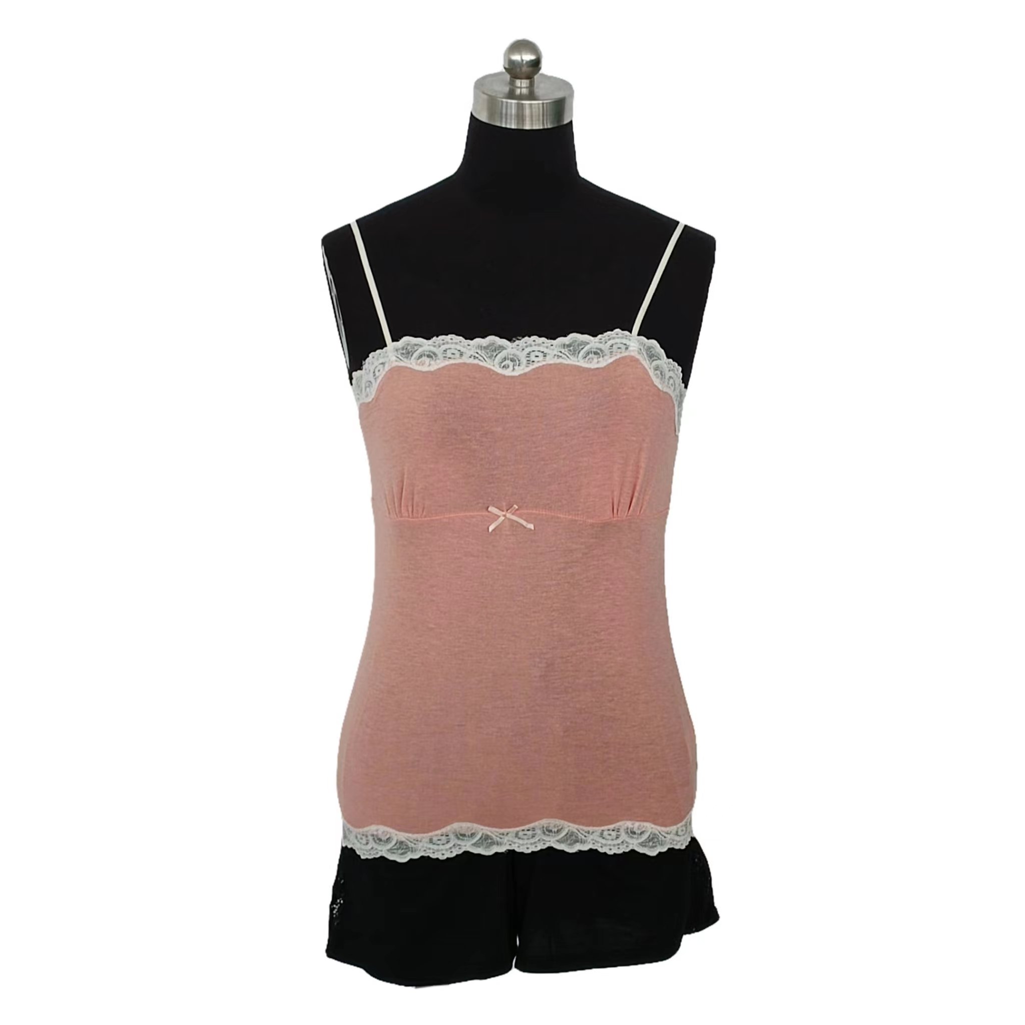 Factory Outlet Customized Summer Women Undershirt Sleeveless Striped Sexy Lace Ladies Vest