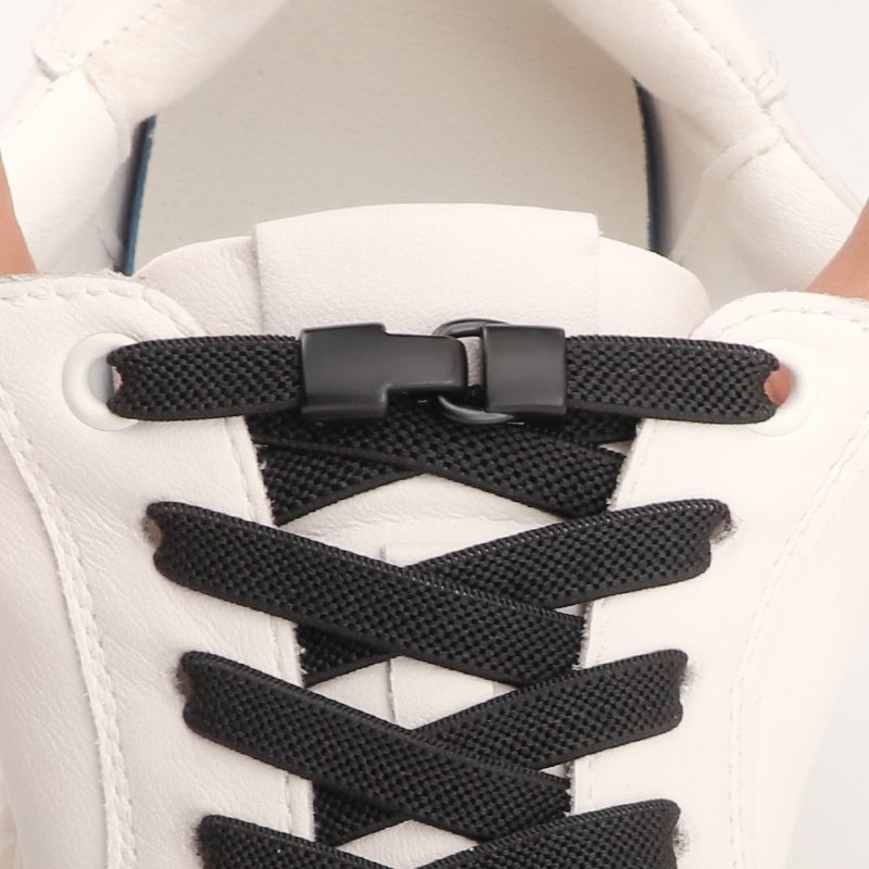 Flats Elastic Laces for Sports Colorful Press Lock Shoelace Without ties 8mm No Tie Shoe laces Shoes Accessories