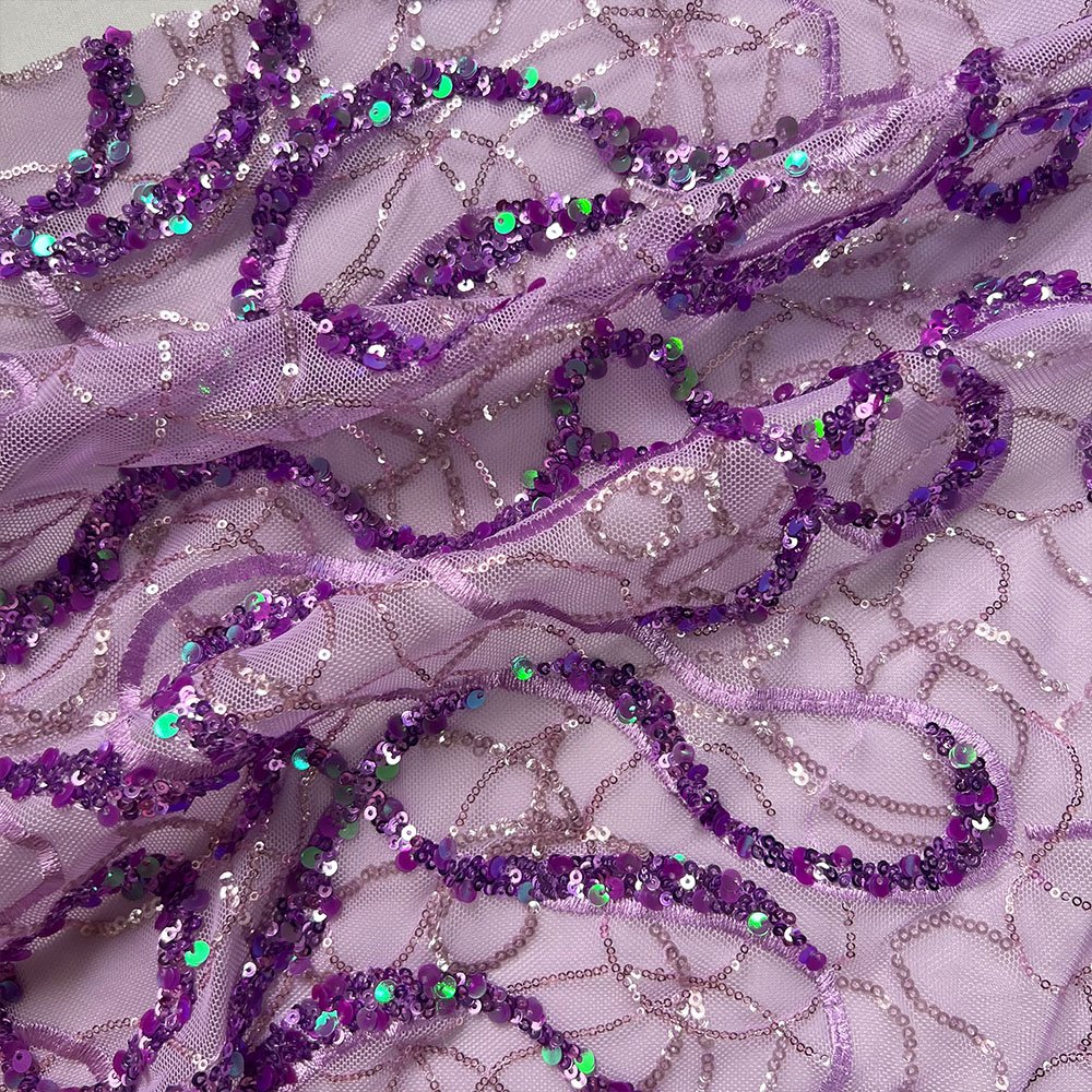Wholesale mesh embroidery french tulle lace with flowers fabric custom pattern fancy lace sequin fabric embroidery
