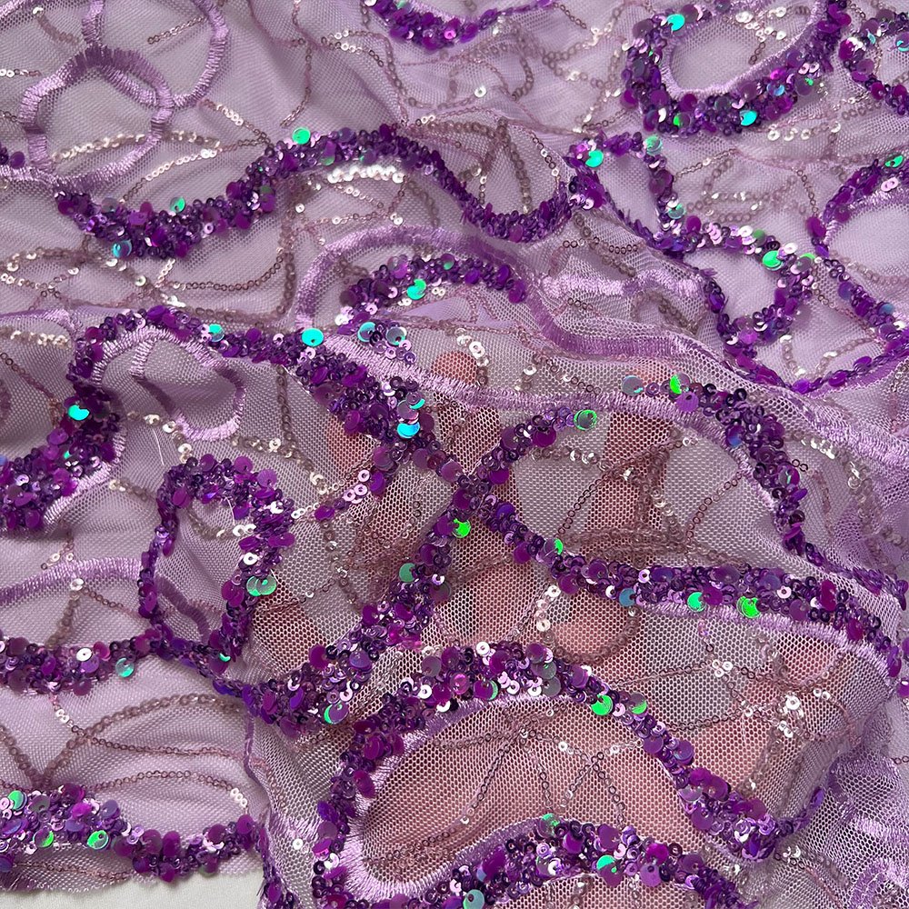 Wholesale mesh embroidery french tulle lace with flowers fabric custom pattern fancy lace sequin fabric embroidery