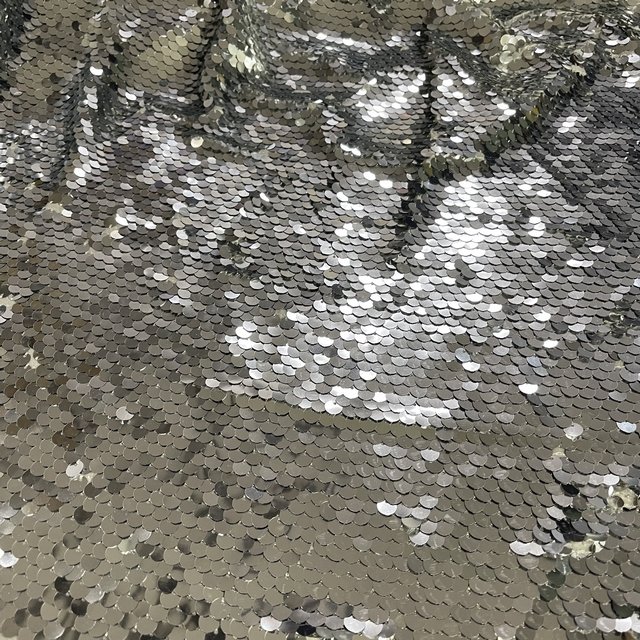 Fancy embroidered polyester 9 mm full sequin chiffon embroidery fabric for women garment