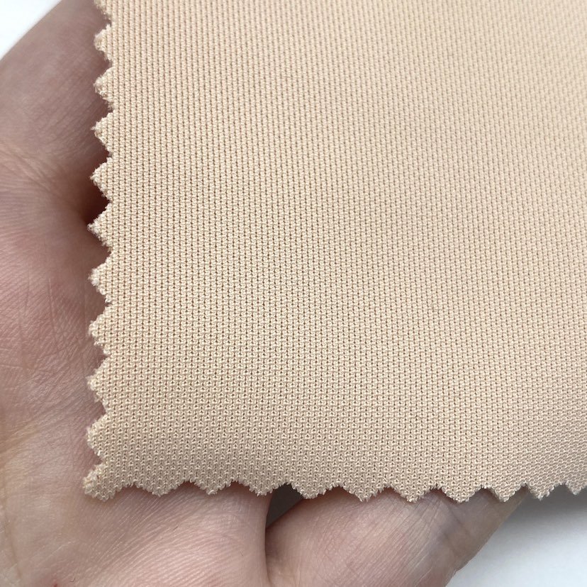 High quality composite breathable stretch skin black knitting mesh fabric for great shaperwear