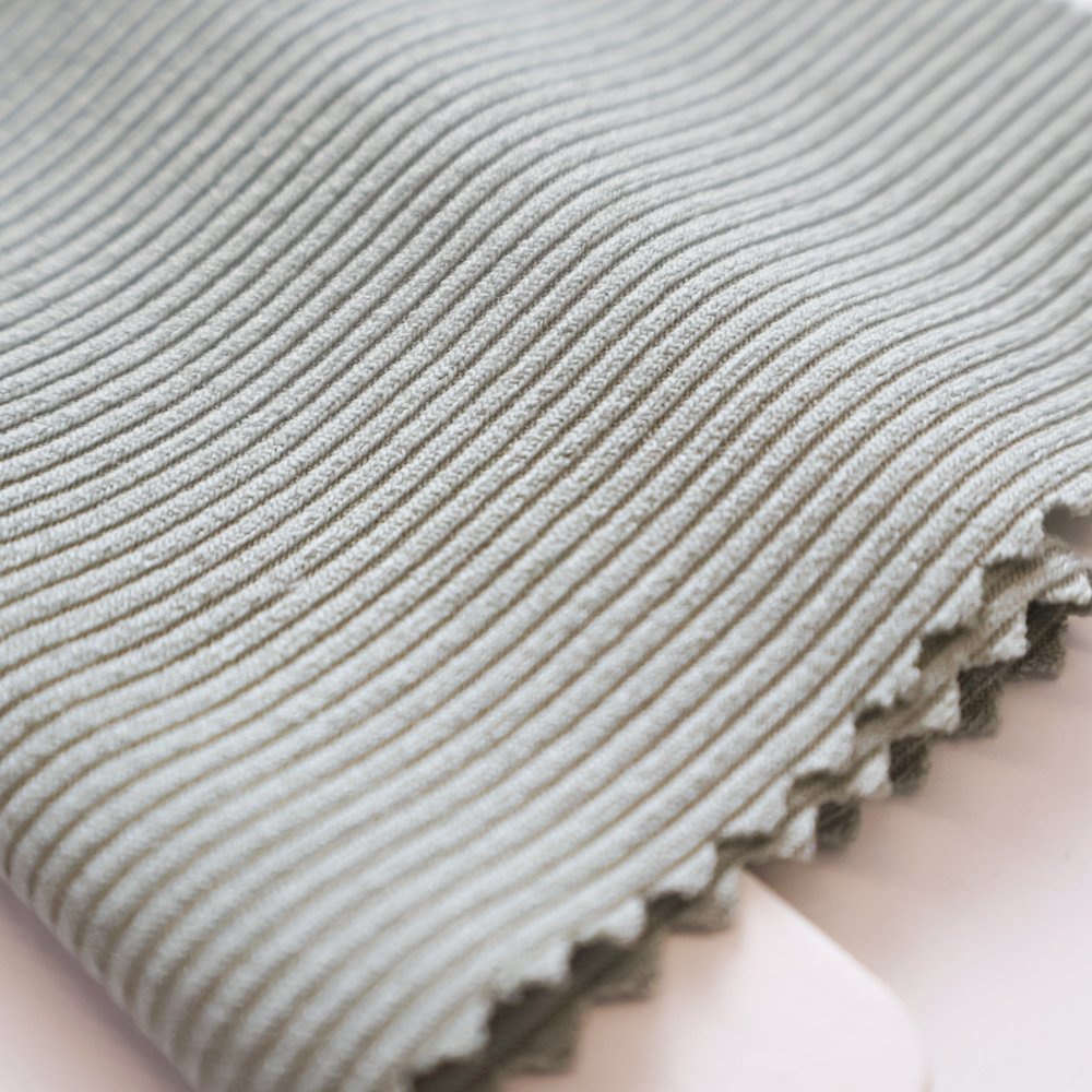 Customizable Stretch Knit Rib polyester spandex dyed fabric for clothing