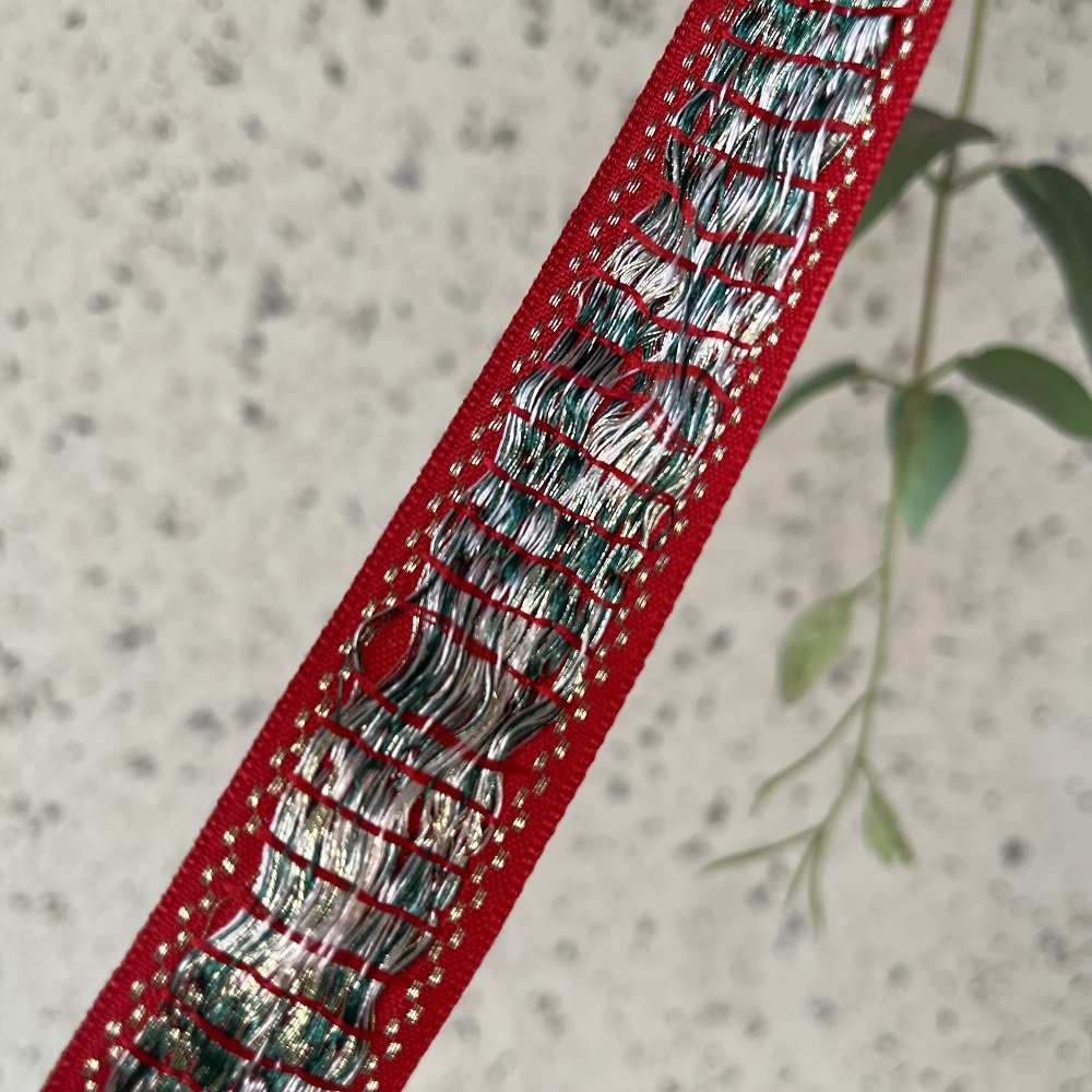 Ethnic Style Lace Jacquard Webbing Woven Tape Small Flowers For Garment Accessories Width 2.5 cm ST-959