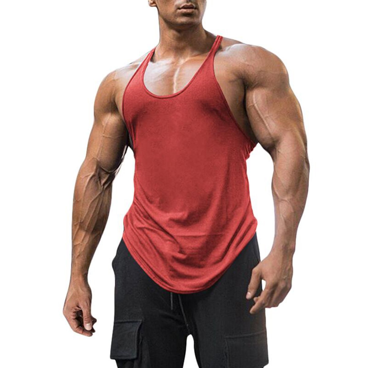 Custom Logo New Lining Design Solid Tank Top Men with Gym Sports Wholesale Plus Size Men Workout Tank Tops Fitness Vest Singlet