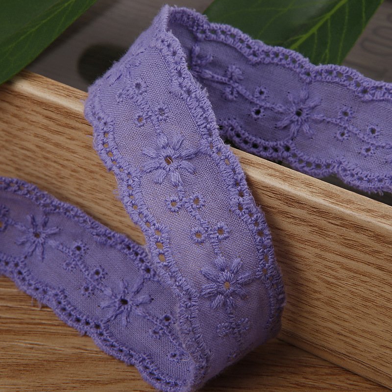 Customize border guipure stretch lace cotton embroidery fabric custom clothing lace elastic for women dress