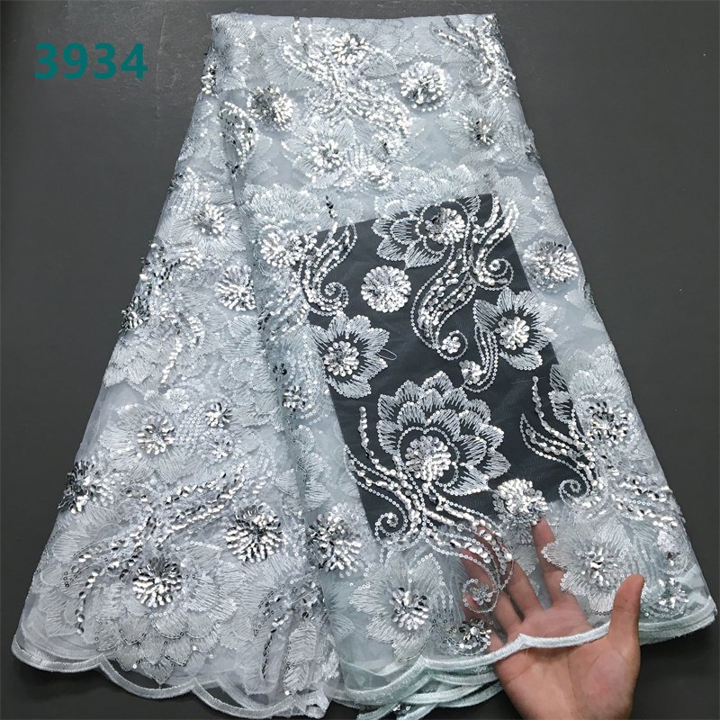 Newly Peach African Tulle Mesh Lace with Sequins 2024 5 Yards High Quality French Net Lace Fabric for Women Wedding Dresses 3934