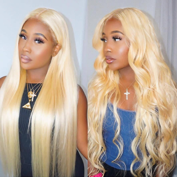 13x4 Deep Loose Wave 613 Honey Blonde Curly Transparent Lace Frontal Wig 200% Remy 13x6 Water Wave Colored Women Human Hair Wig