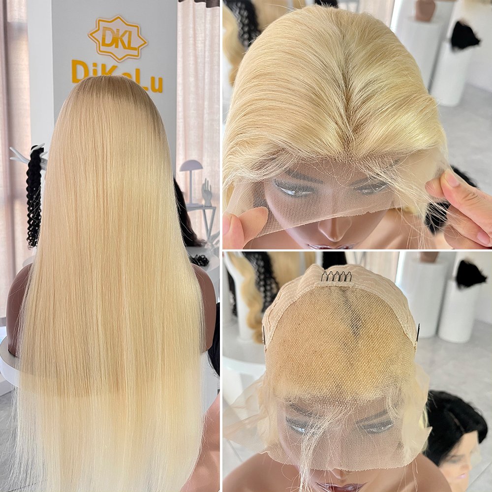 Blue and Pink Highlight Lace Front Human Hair Wig for Women Transparent Lace 30 Inches Body Wave Lace Frontal Wigs Brazilian