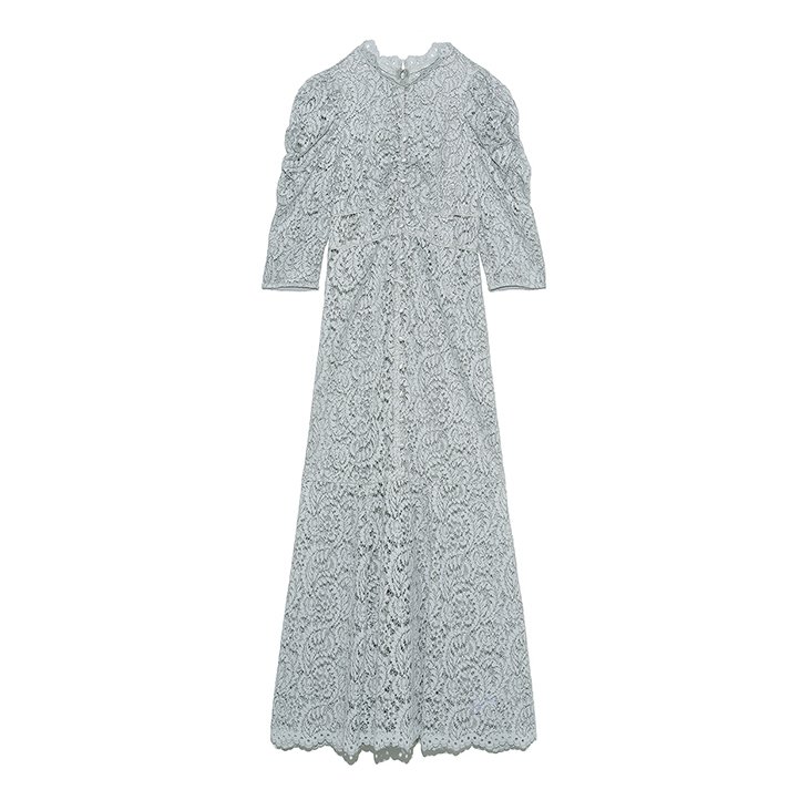 Trending 2024 Chic Woman Clothes Maxi Long Solid Women Party Dress Vintage Summer Modest Long Lace Evening Dress
