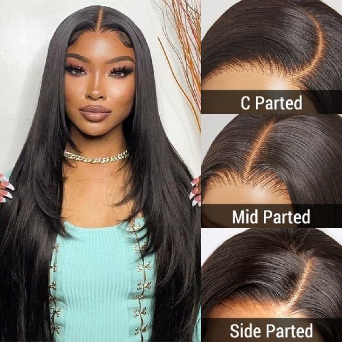 Wholesale Raw Vietnamese Hair Natural Bone Straight Human Hair Wig Butterfly Layer Haircut Realistic 13x4 HD Lace Front Wigs