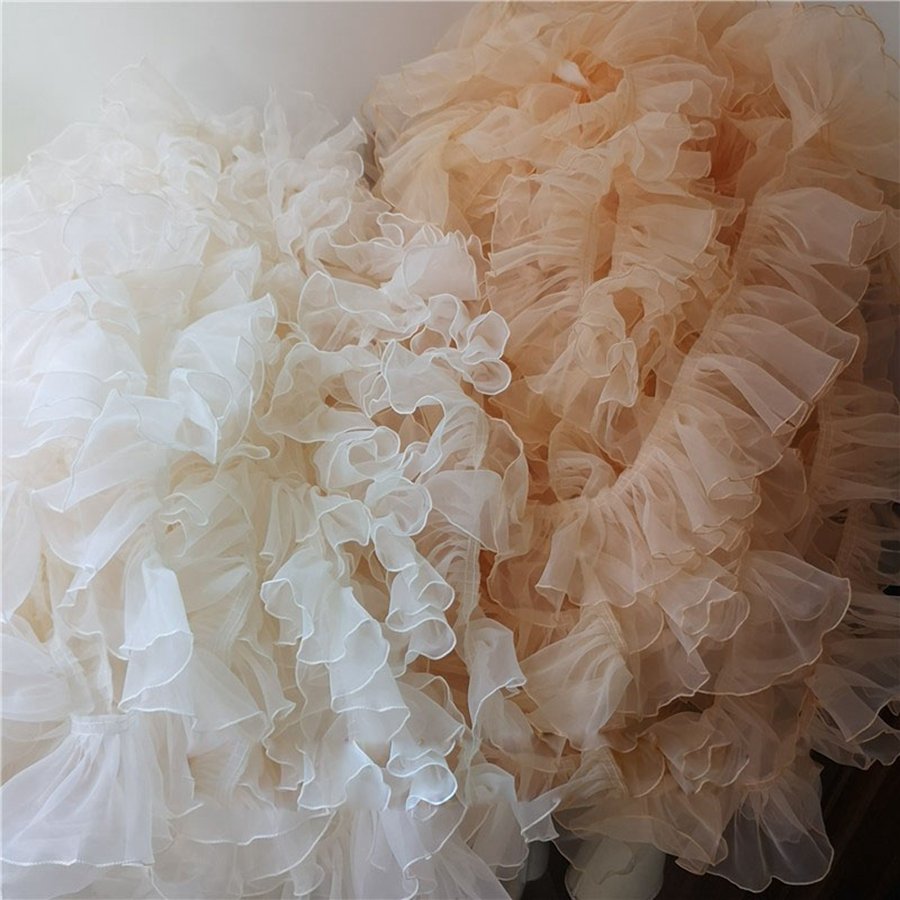 10CM Wide Organza Stereoscopic Pleated Fold Mesh Tulle Lace Ribbon Trim Sewing DIY Crafts Cushion Curtain Garment Dress Tassel