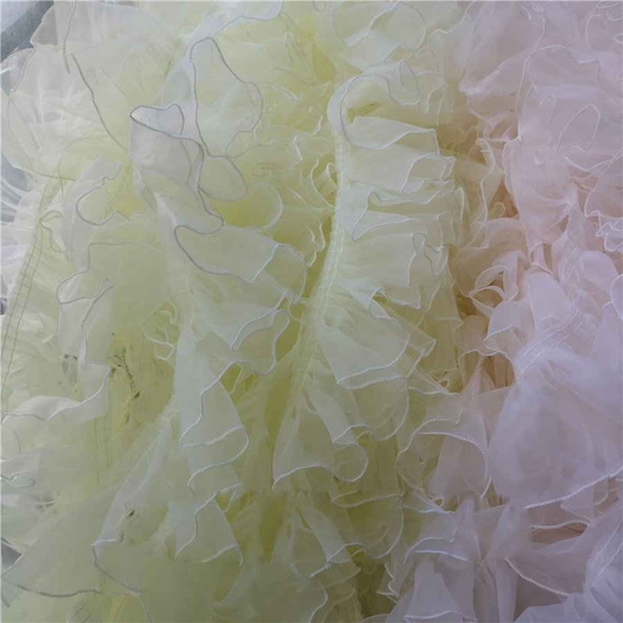 10CM Wide Organza Stereoscopic Pleated Fold Mesh Tulle Lace Ribbon Trim Sewing DIY Crafts Cushion Curtain Garment Dress Tassel