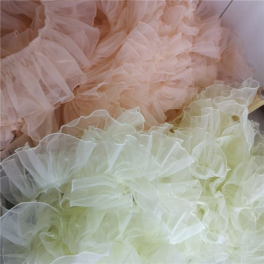 10CM Wide Organza Stereoscopic Pleated Fold Mesh Tulle Lace Ribbon Trim Sewing DIY Crafts Cushion Curtain Garment Dress Tassel