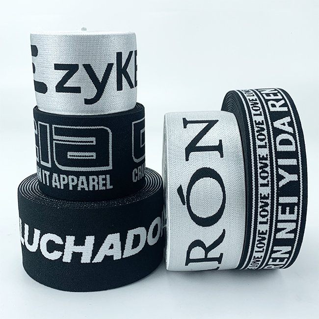 Factory Price Low MOQ custom print designer wide breathable elastic band with brand for headband