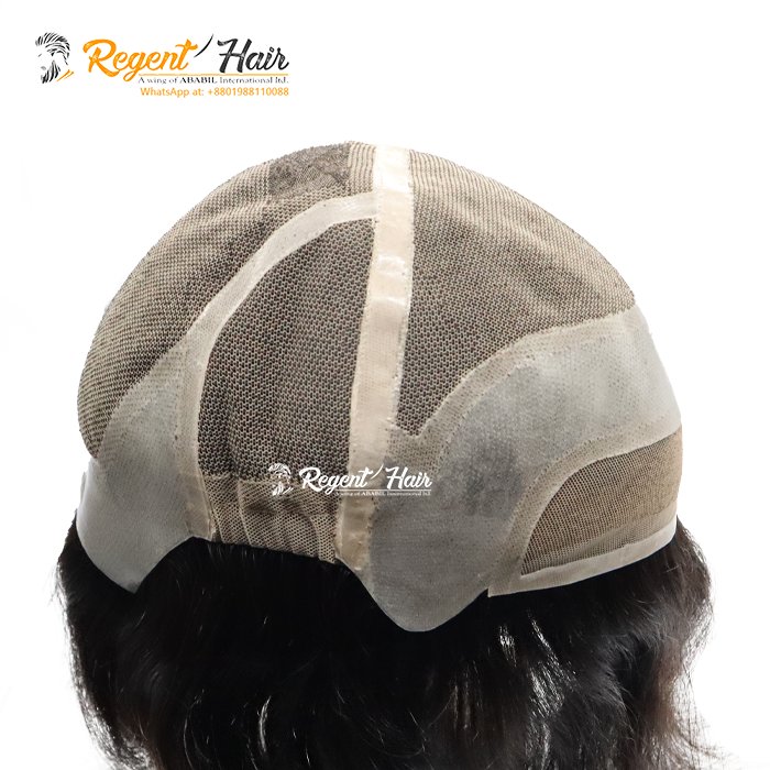 Customized MOQ with template Factory high quality lace and skin integration topper piece 100% Indian human hair Export From BD